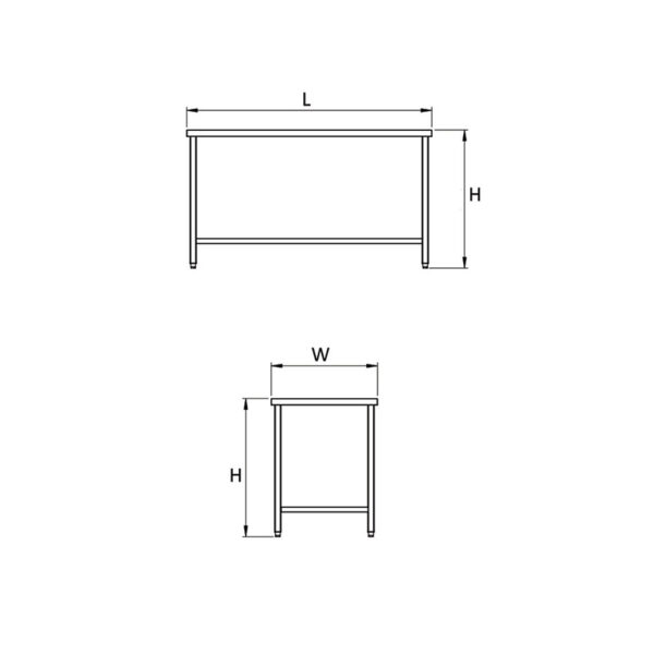 central work table (w/under shelf)