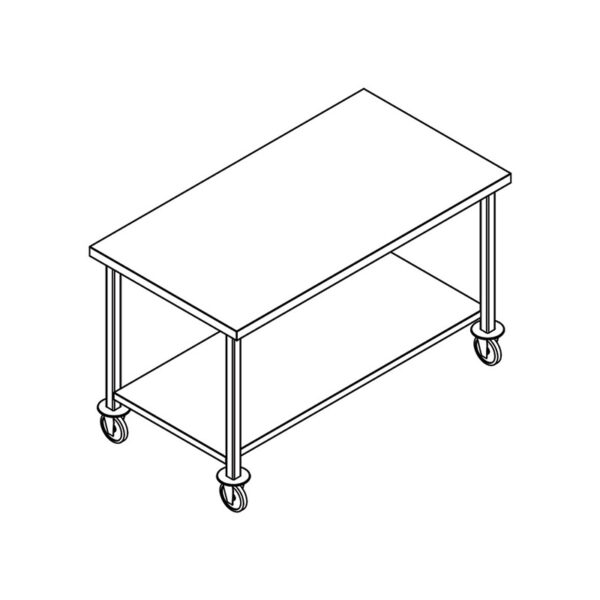 mobile work table (w/under shelf)